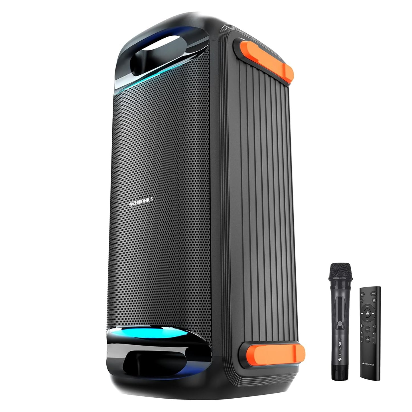 ZEBRONICS Roxor 100W Multi-Connectivity Bluetooth, HDMI ARC, Optical, USB, AUX in-Out Speaker with Dolby Audio, Wireless UHF MIC, and Karaoke, TWS, LED Lights, and Recording Function