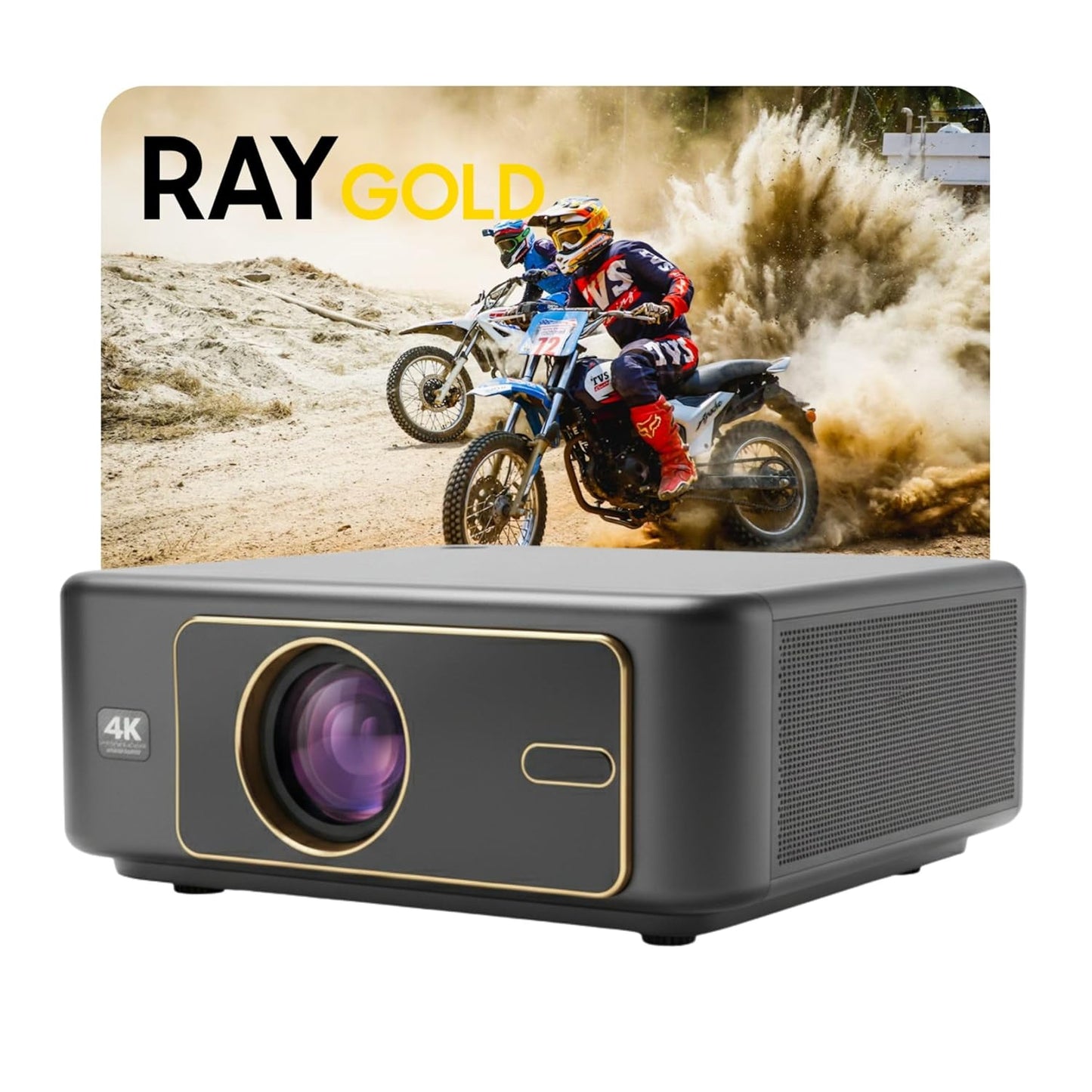 PIXPAQ RAY (Japan) 2000 ANSI & 20000 Lumen Fully Automatic, Brightest Full HD 1080p,4K HDR Android Home Projector (Auto Focus + Auto Keystone), ARC, D