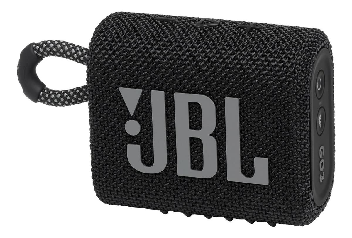 JBL Go 3 Wireless Portable Bluetooth Mini Speaker, Small Speaker with Pro Sound, Vibrant Colors with Rugged Fabric Design, Lightweight IP67 Waterproof
